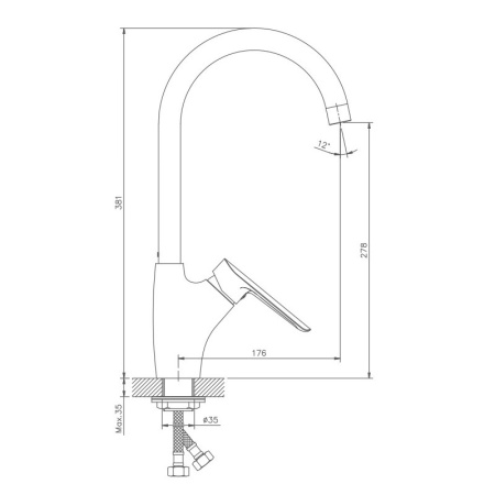 Смеситель для кухни Haiba HB70198, хром