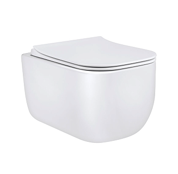 Унитаз подвесной безободковый Vincea Form VT1-35 белый, с сиденьем микролифт
