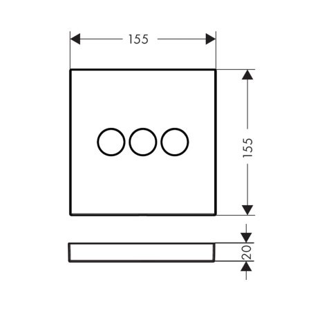 Переключатель для душа на 3 потребителя Hansgrohe ShowerSelect 15764670 черный матовый