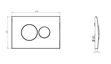 Кнопка смыва для унитазов Vincea VFP-731CH хром