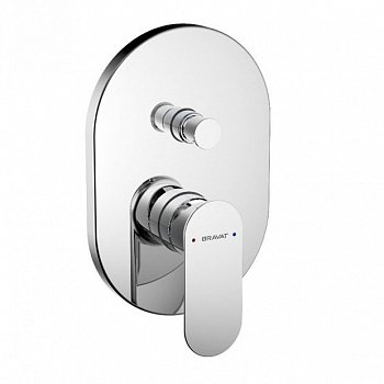 Смеситель для ванны с душем Bravat Gina P69194C-ENG хром