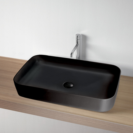 Раковина накладная 70см Kerasan Tribeca 460231 черный матовый