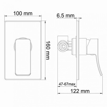 Смеситель для душа WasserKraft Aller 10651 хром