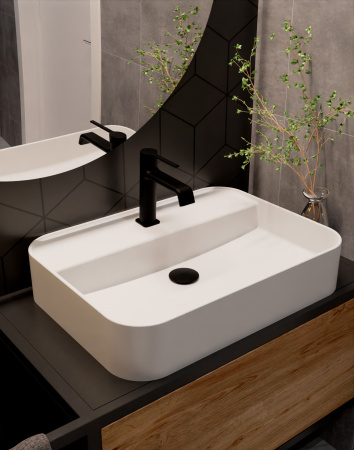 Смеситель для раковины AQUAme Asti AQM6410MB черный матовый