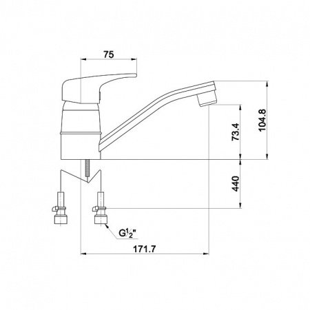 Смеситель для раковины Timo Standart 1931F chrome хром