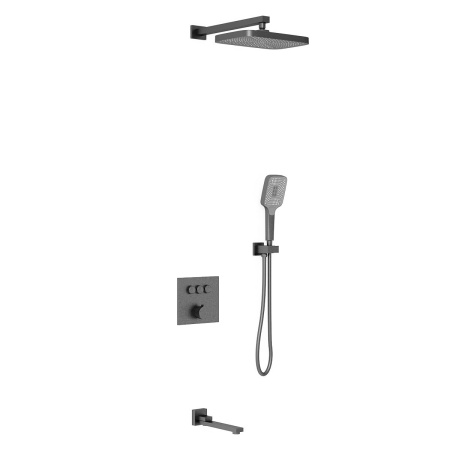 Душевой комплект Vincea VSFW-4311GM встраиваемый, 3 режима, вороненая сталь