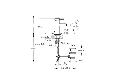 Смеситель для биде Vitra Origin A4255936 черный матовый