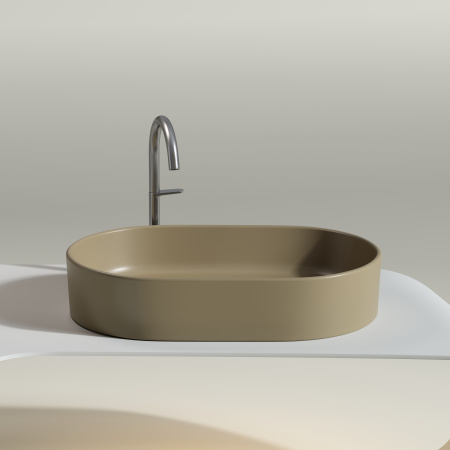 Раковина накладная 60см Ceramica Nova Element CN6048MC капучино матовый