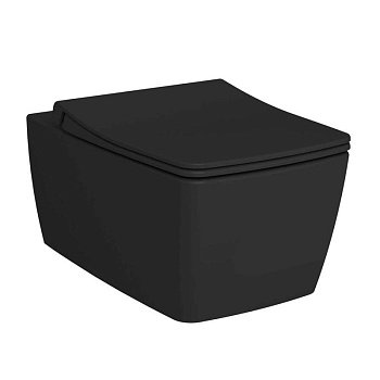 Унитаз подвесной Vitra Metropole 7672B083-0101 без сиденья, черный матовый
