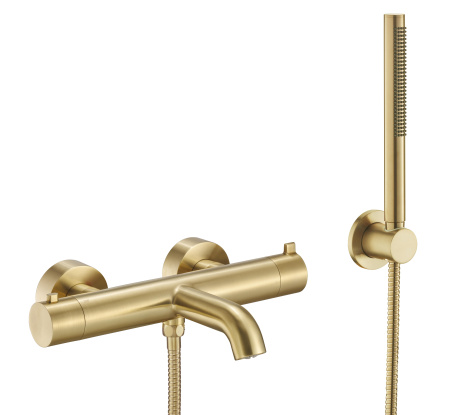 Смеситель для ванны термостатический c гарнитуром Benesque Lumiere 11010804 латунь брашированная