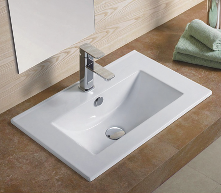 Раковина встраиваемая сверху 61см Gid NYJ803-60 белый