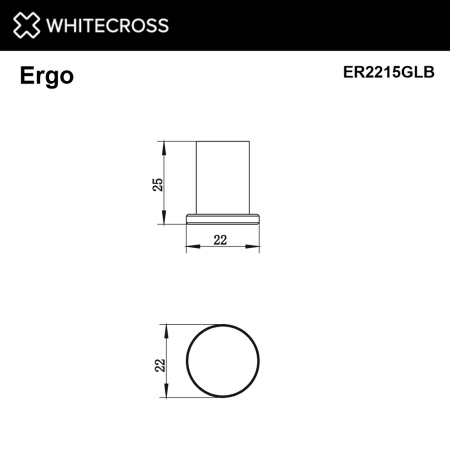 Крючок WHITECROSS Ergo ER2215GLB (брашированное золото)