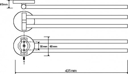 Держатель для полотенец Bemeta Alfa 102404101 Хром