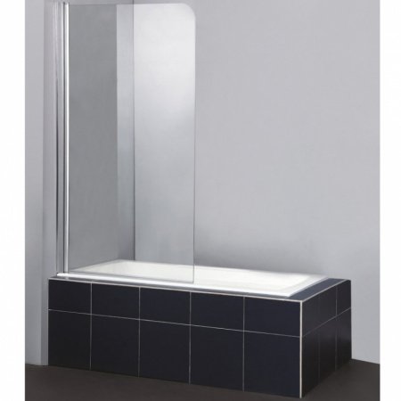 Шторка на ванну BelBagno Sela V-1 80 профиль Хром стекло прозрачное