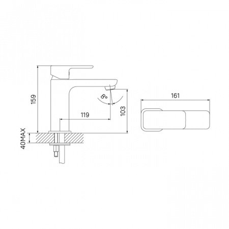 Смеситель Iddis Brick BRISB00i01 хром