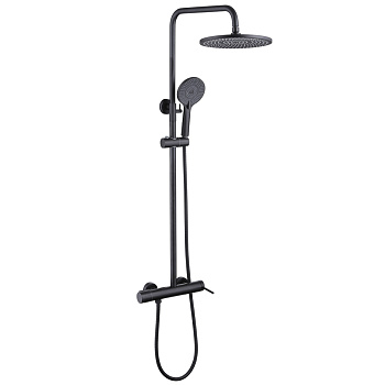 Душевая стойка со смесителем ABBER Emotion AF8816B черный матовый