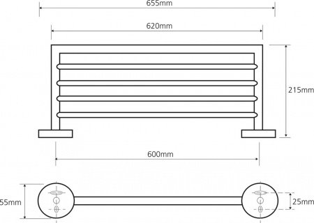 Полка для полотенец Bemeta Omega 104205082 Глянец