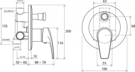 Смеситель для душа Ravak Neo X070020 хром