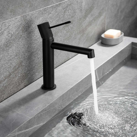 Смеситель для раковины Vincea Desire VBF-1D1MB черный матовый