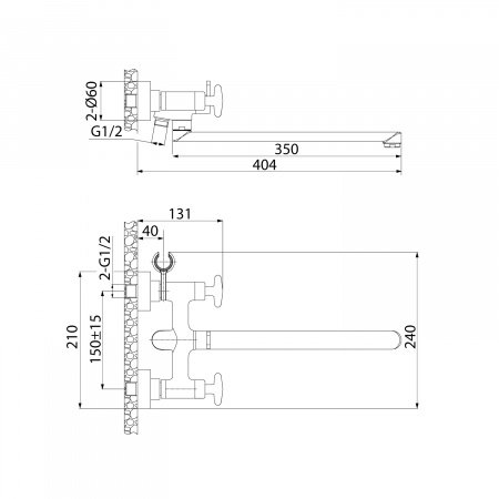 Смеситель для ванны с душем IDDIS Acros ACRSBL2i10WA хром глянцевый