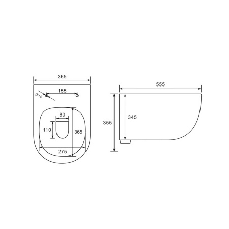 Унитаз подвесной безободковый Vincea Evo VT1-34 белый, с сиденьем микролифт