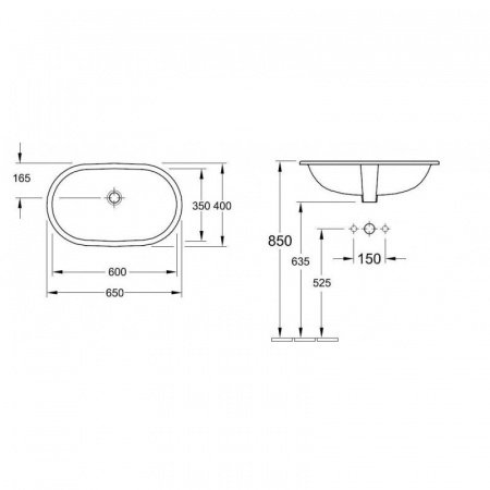 Рукомойник Villeroy & Boch O'Novo 4162 60 R1 alpin ceramicplus