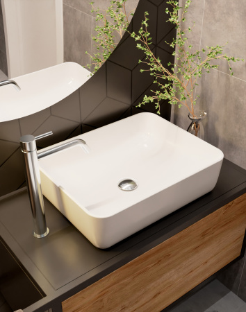 Раковина накладная 50см AQUAme AQM5010 белый