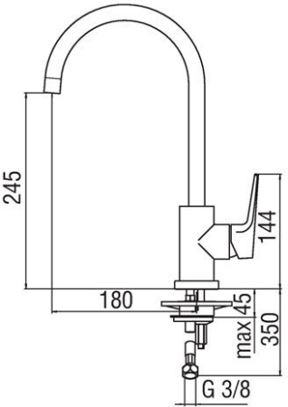 Смеситель для кухни Nobili Nobi NB84133CR Хром