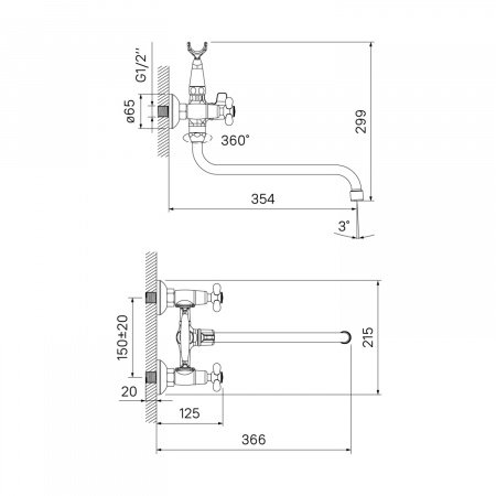 Смеситель для ванны с душем IDDIS Jeals JEASBL2i10 хром глянцевый