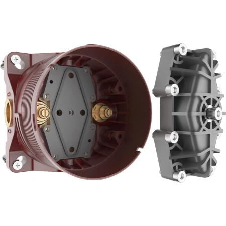 Термостат для душа на 2 потребителя AQUAme  AQM8801MB черный матовый