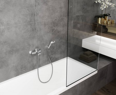 Смеситель для ванны с душем Hansgrohe Vernis Blend 71440670 черный матовый