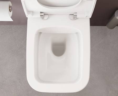 Комплект унитаза с инсталляцией Vitra Zentrum Square 9875B003-7201 с сиденьем микролифт и кнопкой смыва хром