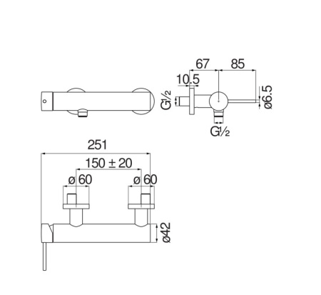 Смеситель для душа Nobili Velis VE125130FLP черный
