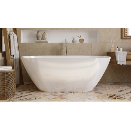 Ванна WHITECROSS Coral X 170x77 (белый глянец) иск. камень