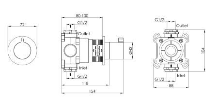 Запорный вентиль Benesque Lumiere 12010504 латунь брашированная