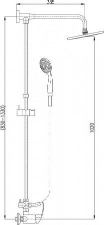 Душевая стойка Rav Slezak Mississippi MS081.5/5