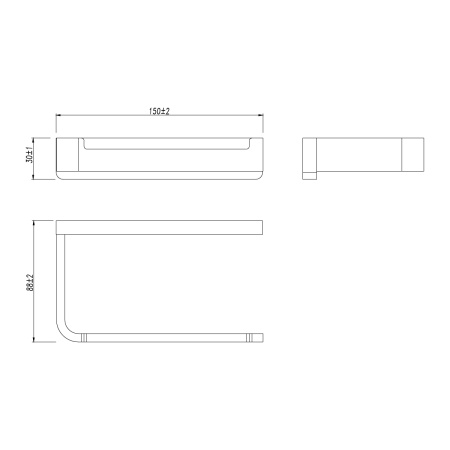Держатель туалетной бумаги SMOOTH LINE 9726009 графит