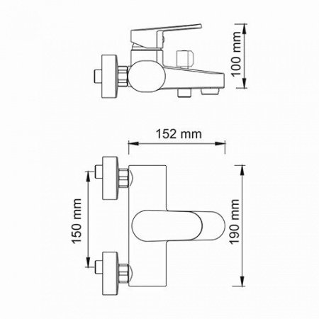 Смеситель для ванны с душем WasserKraft Donau 5301 хром