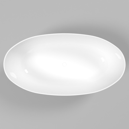 Ванна WHITECROSS Diamond 170x87 (белый глянец) иск. камень