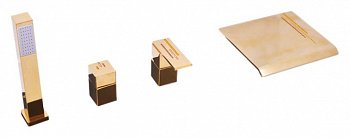 Смеситель на борт ванны Rav Slezak Royal1174.5PZ золотой; с ручкой 10