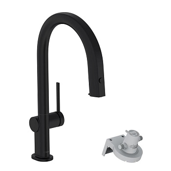 Смеситель для кухни Hansgrohe Aqittura M91 FilterSystem 210 76803670 черный матовый