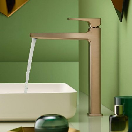 Смеситель для раковины-чаши Hansgrohe Metropol 32512140 бронза шлифованная