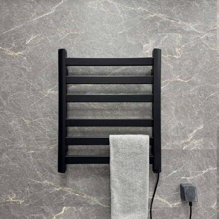 Полотенцесушитель электрический Fixsen BASIC 600х500 FX-7400B, черный