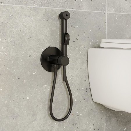 Гигиенический душ со смесителем IDDIS 003BLR0i08 черный матовый