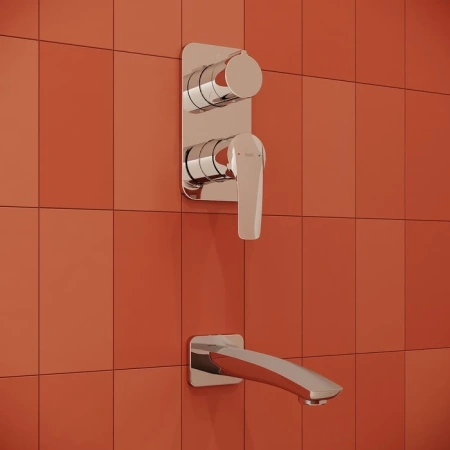 Встраиваемая душевая система с изливом Iddis Ray RAYSB03i68 хром