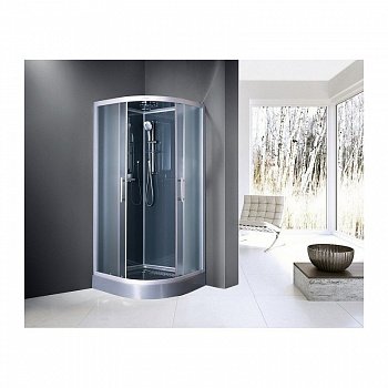 Душевая кабина Esbano Grey ESKG100CR 100x100x210см, профиль хром матовый, стекло рифленое