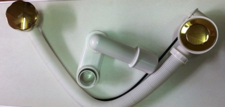 Слив-перелив Alcaplast A55K-80 полуавтомат хром