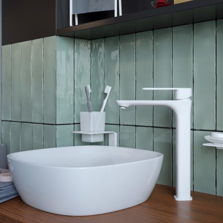 Смеситель для раковины-чаши IDDIS Slide SLIWT01i01 белый матовый