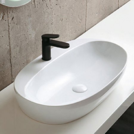 Раковина накладная 60см Azzurra Elegance ECI60M bi*1 белый