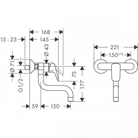 Смеситель для кухни Hansgrohe Logis 71836000 Хром